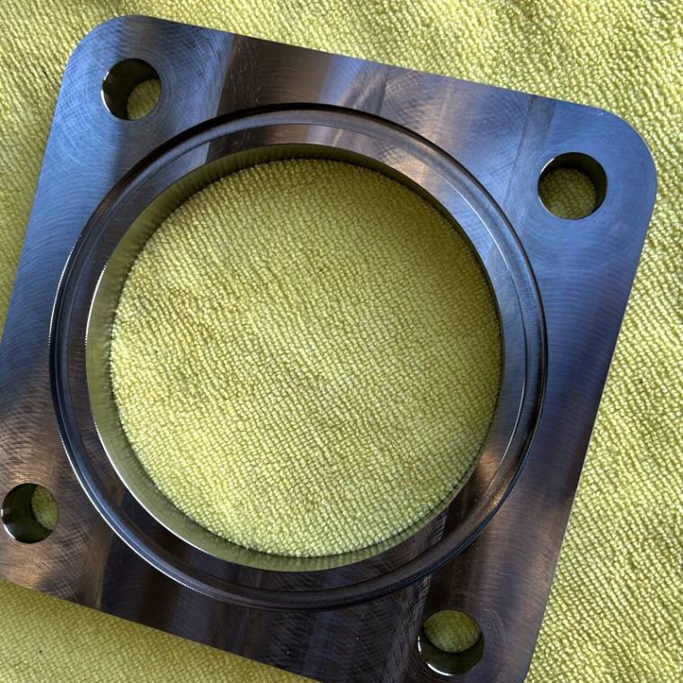 CNC milled stainless steel flange