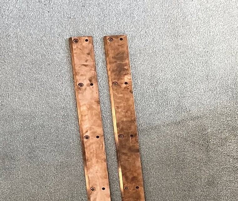 Drilled copper busbar